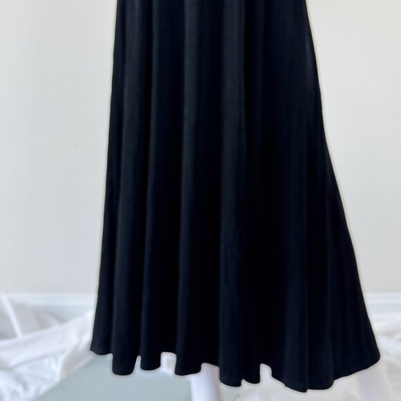 Double D Ranch Wear Black Jersey Knit Long Dress - Picture 4 of 8